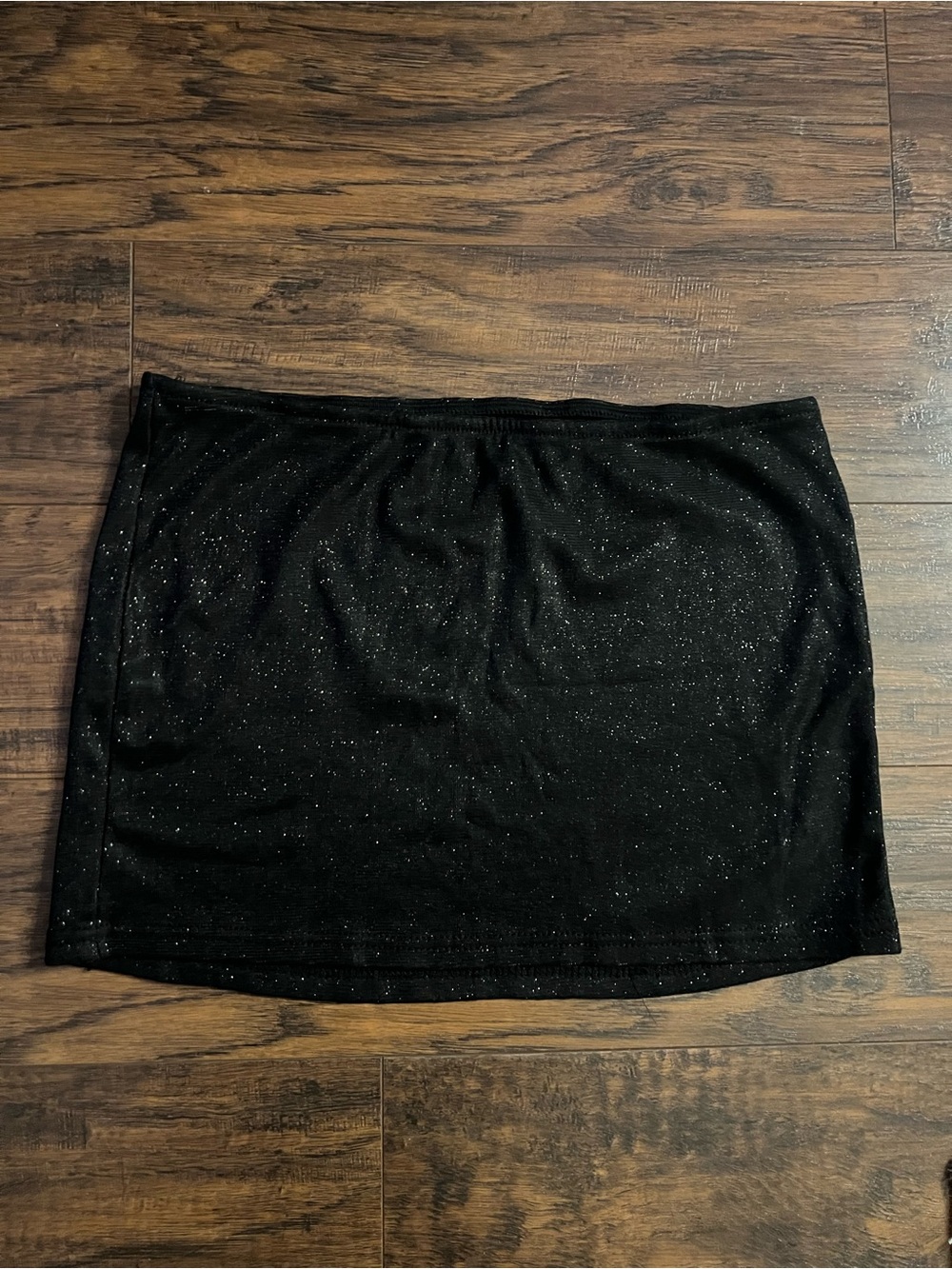 SHEIN Black Glitter Mini Skirt